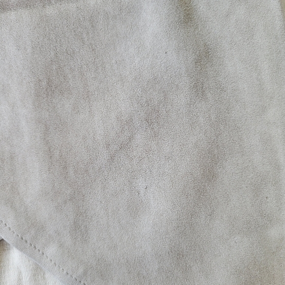 Rue Amano khaki/tan suede faux wrap mini skirt XS - Picture 3 of 11